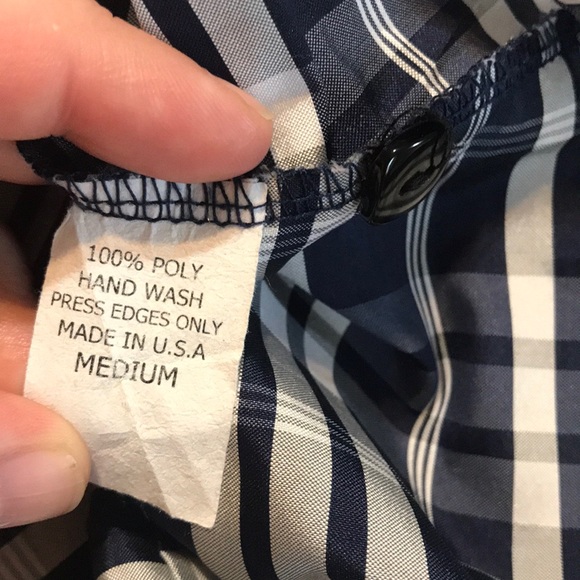 BELUVA San Francisco Plaid Button Front Navy M - Picture 6 of 6